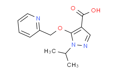 CAS No. 1437457-81-2, 1-Isopropyl-5-(pyridin-2-ylmethoxy)-1H-pyrazole-4-carboxylic acid