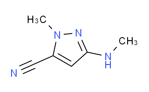CAS No. 1956318-03-8, 1-Methyl-3-(methylamino)-1H-pyrazole-5-carbonitrile