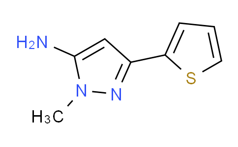 CAS No. 118430-78-7, 1-Methyl-3-(thiophen-2-yl)-1H-pyrazol-5-amine