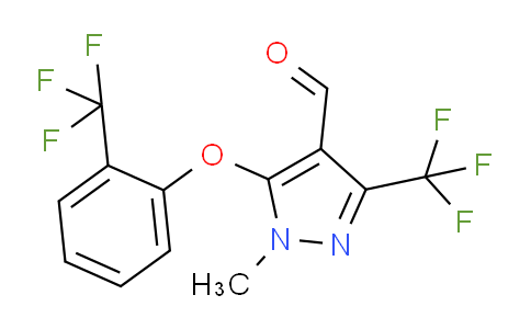 CAS No. 1176437-32-3, 1-Methyl-3-(trifluoromethyl)-5-(2-(trifluoromethyl)phenoxy)-1H-pyrazole-4-carbaldehyde