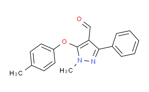 CAS No. 400073-98-5, 1-Methyl-3-phenyl-5-(p-tolyloxy)-1H-pyrazole-4-carbaldehyde