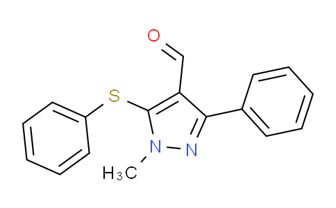 CAS No. 318247-51-7, 1-Methyl-3-phenyl-5-(phenylthio)-1H-pyrazole-4-carbaldehyde