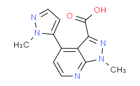 CAS No. 1354706-49-2, 1-Methyl-4-(1-methyl-1H-pyrazol-5-yl)-1H-pyrazolo[3,4-b]pyridine-3-carboxylic acid