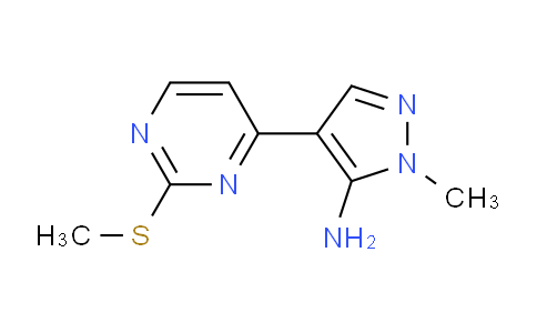 CAS No. 956721-98-5, 1-Methyl-4-(2-(methylthio)pyrimidin-4-yl)-1H-pyrazol-5-amine