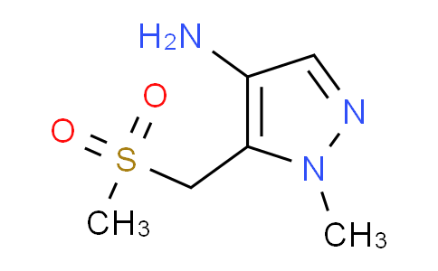 CAS No. 1707568-05-5, 1-Methyl-5-((methylsulfonyl)methyl)-1H-pyrazol-4-amine