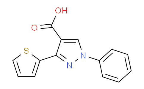 CAS No. 372107-08-9, 1-Phenyl-3-(thiophen-2-yl)-1H-pyrazole-4-carboxylic acid