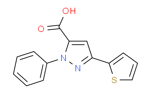 CAS No. 618382-77-7, 1-Phenyl-3-(thiophen-2-yl)-1H-pyrazole-5-carboxylic acid