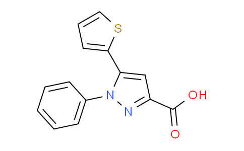 CAS No. 220192-02-9, 1-Phenyl-5-(2-thienyl)-1H-pyrazole-3-carboxylic acid