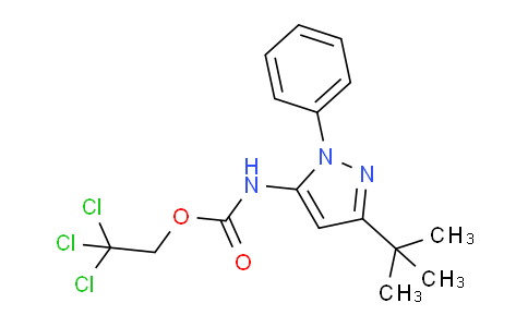 CAS No. 1005788-24-8, 2,2,2-Trichloroethyl (3-(tert-butyl)-1-phenyl-1H-pyrazol-5-yl)carbamate
