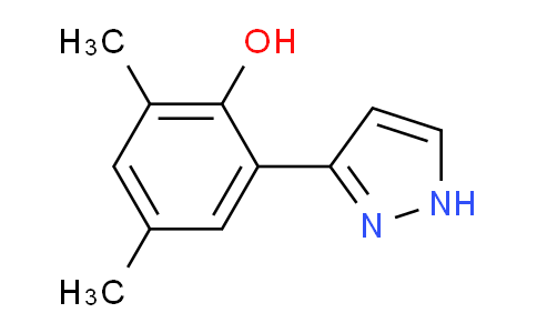CAS No. 288401-54-7, 2,4-Dimethyl-6-(1H-pyrazol-3-yl)phenol