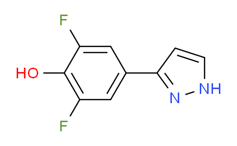 CAS No. 1803574-06-2, 2,6-Difluoro-4-(1H-pyrazol-3-yl)phenol