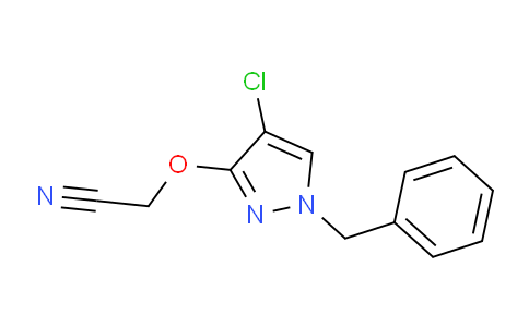 CAS No. 139992-00-0, 2-((1-Benzyl-4-chloro-1H-pyrazol-3-yl)oxy)acetonitrile
