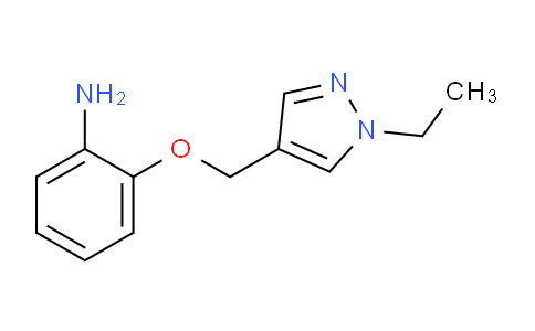 CAS No. 1006467-33-9, 2-((1-Ethyl-1H-pyrazol-4-yl)methoxy)aniline