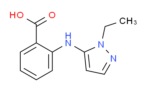 CAS No. 176958-83-1, 2-((1-Ethyl-1H-pyrazol-5-yl)amino)benzoic acid