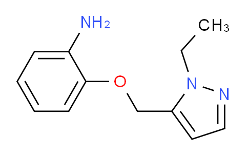 CAS No. 1245822-75-6, 2-((1-Ethyl-1H-pyrazol-5-yl)methoxy)aniline