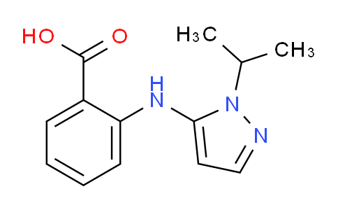 CAS No. 183151-32-8, 2-((1-Isopropyl-1H-pyrazol-5-yl)amino)benzoic acid