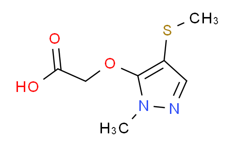 CAS No. 1779129-86-0, 2-((1-Methyl-4-(methylthio)-1H-pyrazol-5-yl)oxy)acetic acid