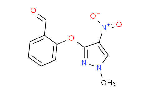 CAS No. 1429419-00-0, 2-((1-Methyl-4-nitro-1H-pyrazol-3-yl)oxy)benzaldehyde