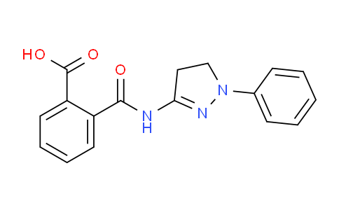 CAS No. 304661-57-2, 2-((1-Phenyl-4,5-dihydro-1H-pyrazol-3-yl)carbamoyl)benzoic acid