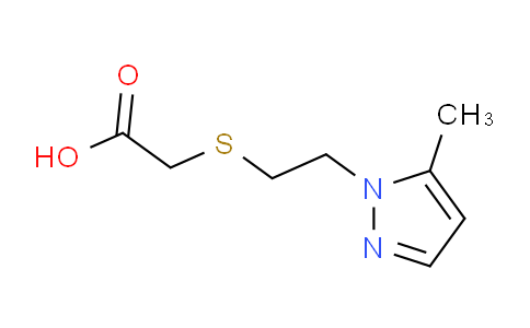 CAS No. 436088-32-3, 2-((2-(5-Methyl-1H-pyrazol-1-yl)ethyl)thio)acetic acid