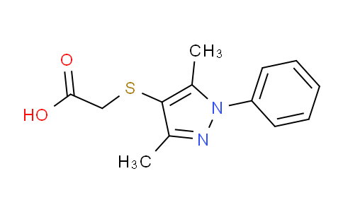 CAS No. 93350-66-4, 2-((3,5-Dimethyl-1-phenyl-1H-pyrazol-4-yl)thio)acetic acid