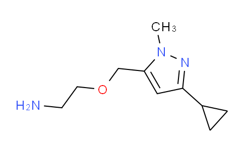 CAS No. 1171355-06-8, 2-((3-Cyclopropyl-1-methyl-1H-pyrazol-5-yl)methoxy)ethanamine