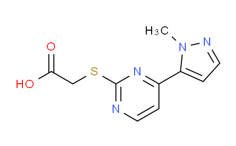 CAS No. 1006320-18-8, 2-((4-(1-Methyl-1H-pyrazol-5-yl)pyrimidin-2-yl)thio)acetic acid