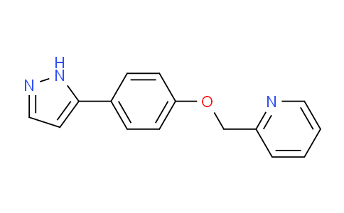 CAS No. 502654-20-8, 2-((4-(1H-Pyrazol-5-yl)phenoxy)methyl)pyridine