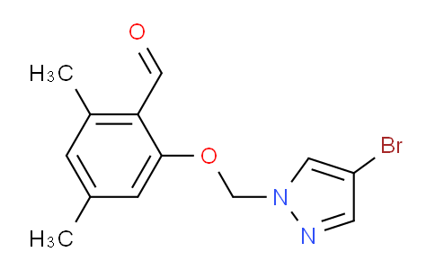 CAS No. 1707667-44-4, 2-((4-Bromo-1H-pyrazol-1-yl)methoxy)-4,6-dimethylbenzaldehyde