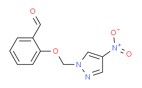 CAS No. 1338495-20-7, 2-((4-Nitro-1H-pyrazol-1-yl)methoxy)benzaldehyde