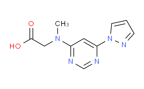 CAS No. 1706454-49-0, 2-((6-(1H-Pyrazol-1-yl)pyrimidin-4-yl)(methyl)amino)acetic acid