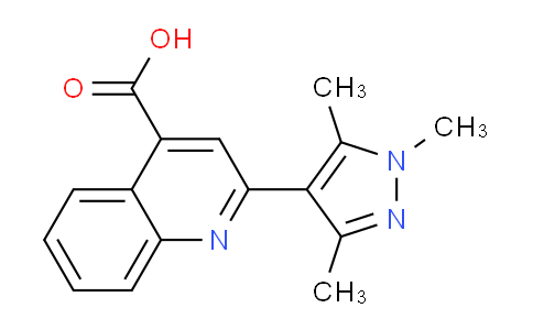 CAS No. 1004643-71-3, 2-(1,3,5-Trimethyl-1H-pyrazol-4-yl)quinoline-4-carboxylic acid