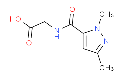 CAS No. 1239775-32-6, 2-(1,3-Dimethyl-1H-pyrazole-5-carboxamido)acetic acid