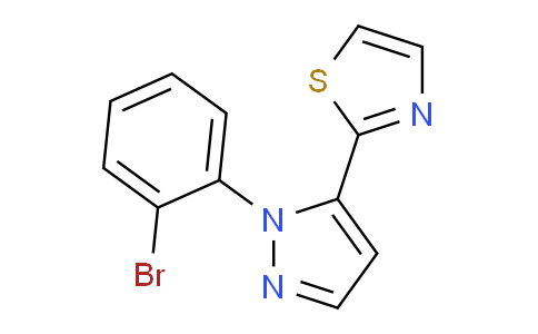 CAS No. 1269291-74-8, 2-(1-(2-Bromophenyl)-1H-pyrazol-5-yl)thiazole