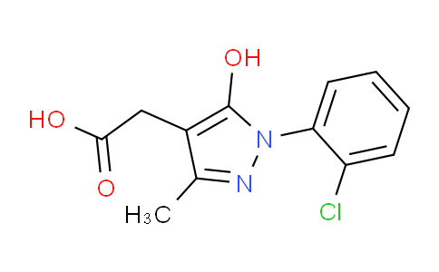 CAS No. 1015844-43-5, 2-(1-(2-Chlorophenyl)-5-hydroxy-3-methyl-1H-pyrazol-4-yl)acetic acid