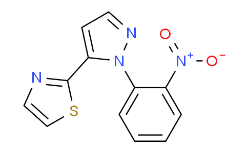 CAS No. 1269294-02-1, 2-(1-(2-Nitrophenyl)-1H-pyrazol-5-yl)thiazole