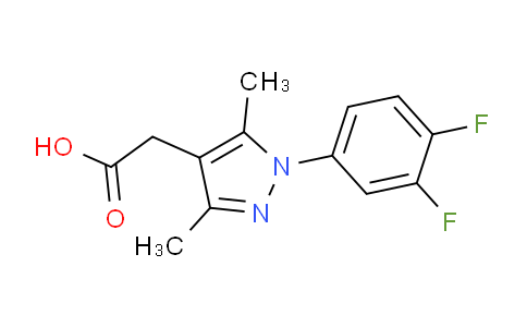 CAS No. 1416343-09-3, 2-(1-(3,4-Difluorophenyl)-3,5-dimethyl-1H-pyrazol-4-yl)acetic acid