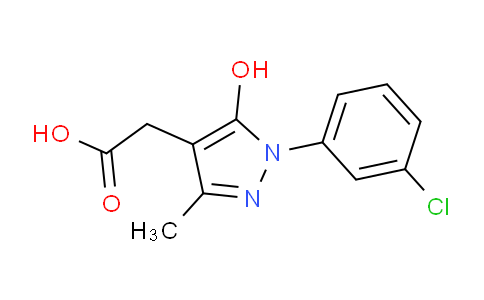 CAS No. 1015844-55-9, 2-(1-(3-Chlorophenyl)-5-hydroxy-3-methyl-1H-pyrazol-4-yl)acetic acid