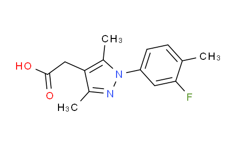 CAS No. 1416346-02-5, 2-(1-(3-Fluoro-4-methylphenyl)-3,5-dimethyl-1H-pyrazol-4-yl)acetic acid