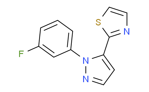 CAS No. 1269291-14-6, 2-(1-(3-Fluorophenyl)-1H-pyrazol-5-yl)thiazole