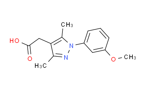 CAS No. 1267341-67-2, 2-(1-(3-Methoxyphenyl)-3,5-dimethyl-1H-pyrazol-4-yl)acetic acid