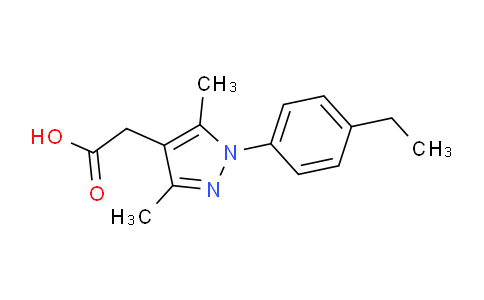 CAS No. 1267282-75-6, 2-(1-(4-Ethylphenyl)-3,5-dimethyl-1H-pyrazol-4-yl)acetic acid