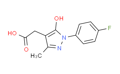 CAS No. 1306739-27-4, 2-(1-(4-Fluorophenyl)-5-hydroxy-3-methyl-1H-pyrazol-4-yl)acetic acid
