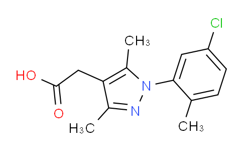 CAS No. 1268017-03-3, 2-(1-(5-Chloro-2-methylphenyl)-3,5-dimethyl-1H-pyrazol-4-yl)acetic acid