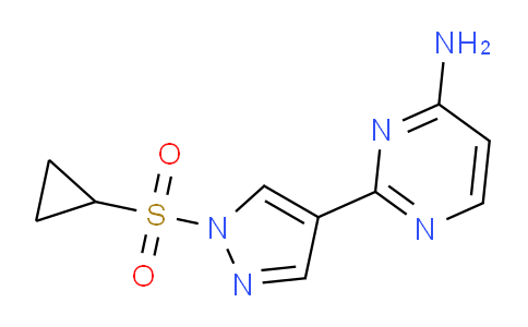 CAS No. 1612174-02-3, 2-(1-(Cyclopropylsulfonyl)-1H-pyrazol-4-yl)pyrimidin-4-amine