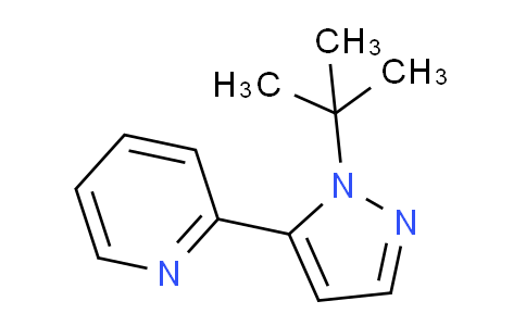 CAS No. 1204355-56-5, 2-(1-(tert-Butyl)-1H-pyrazol-5-yl)pyridine