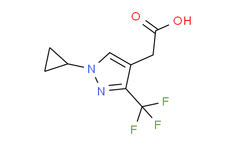 CAS No. 1402446-00-7, 2-(1-Cyclopropyl-3-(trifluoromethyl)-1H-pyrazol-4-yl)acetic acid