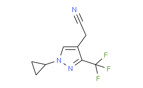 CAS No. 1402445-99-1, 2-(1-Cyclopropyl-3-(trifluoromethyl)-1H-pyrazol-4-yl)acetonitrile