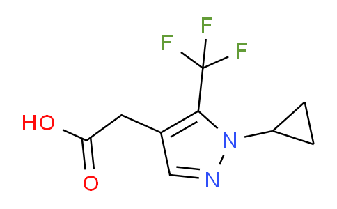 CAS No. 1402445-94-6, 2-(1-Cyclopropyl-5-(trifluoromethyl)-1H-pyrazol-4-yl)acetic acid