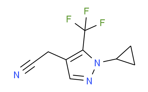 CAS No. 1402445-92-4, 2-(1-Cyclopropyl-5-(trifluoromethyl)-1H-pyrazol-4-yl)acetonitrile